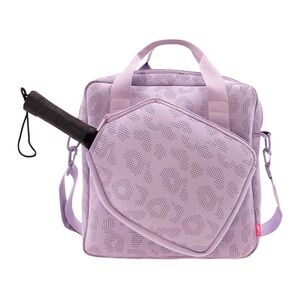 MyTagalongs Square Pickleball Tote Bag Lilac Purple Cheetah Neoprene NWT